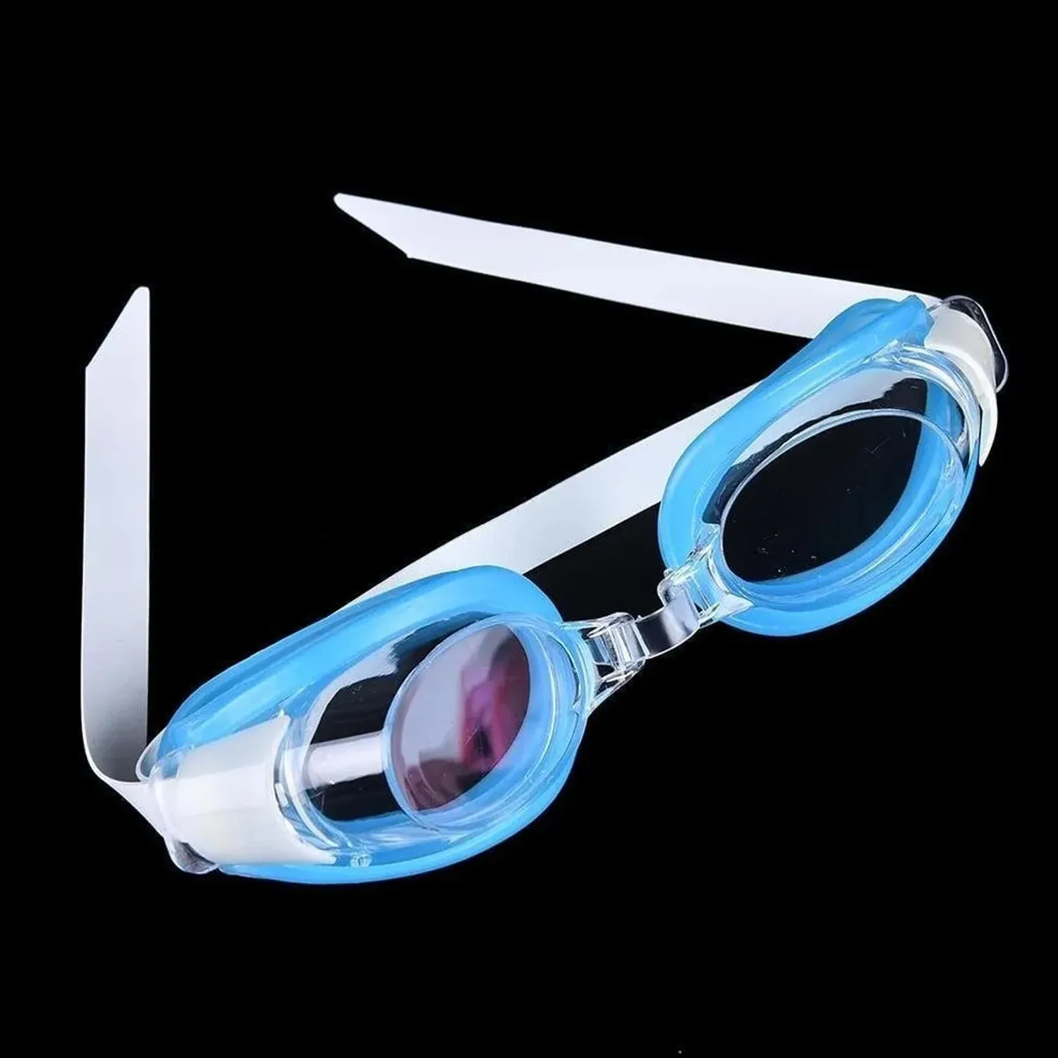 0399 Swimming Goggles  With Ear And Nose Plug Adjustable Clear Vision Anti-Fog Waterproof