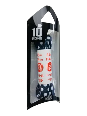 10 Seconds ® Athletic Printed Laces | Black/White Dot