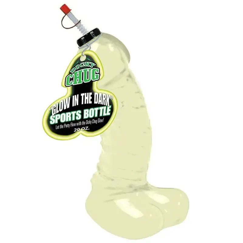 14.5 Inch Dicky Chug Glow in the Dark Sports Bottle 20 Oz