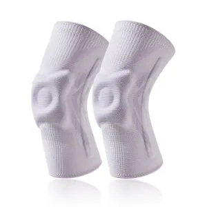 1pair Sports Knee Brace Meniscus Injury Silicone Knee Joint Protective Cover, Size: S(Light Purple)