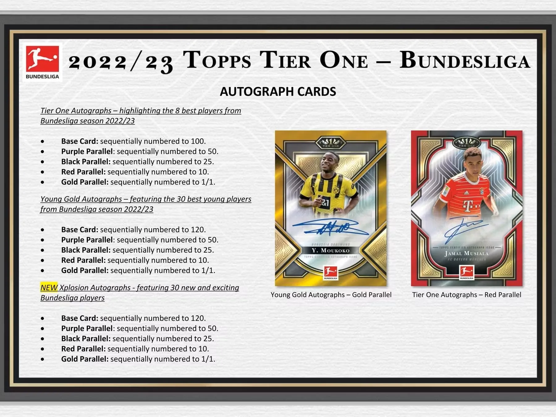 2022/23 Topps Tier One Bundesliga Soccer Hobby Box