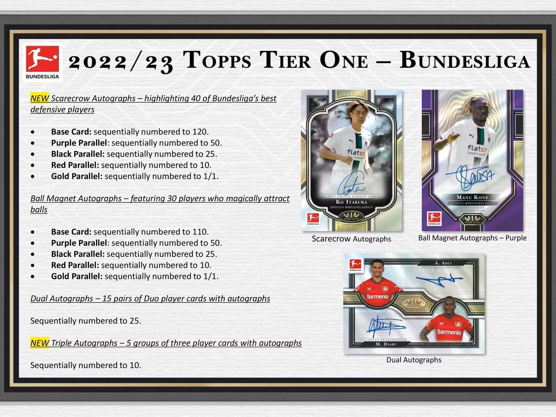 2022/23 Topps Tier One Bundesliga Soccer Hobby Box