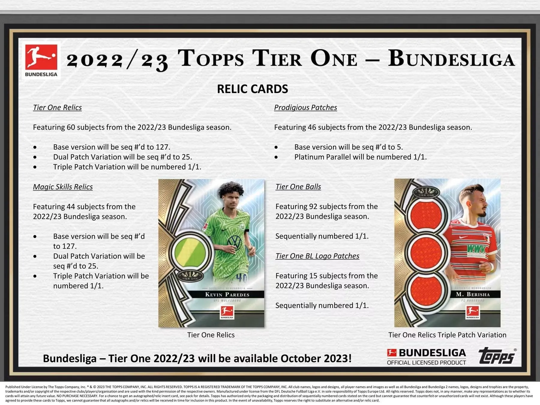 2022/23 Topps Tier One Bundesliga Soccer Hobby Box