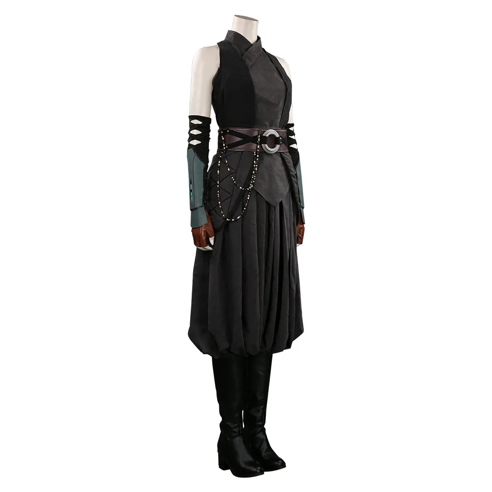 2023 Ahsoka Ahsoka Tano Black Outfits Cosplay Headgear Shoes Full Set Halloween Carnival Suit Cosplay Costume