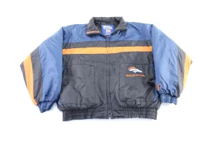 90's Denver Broncos Embroidered Pro Player Zip Up Jacket