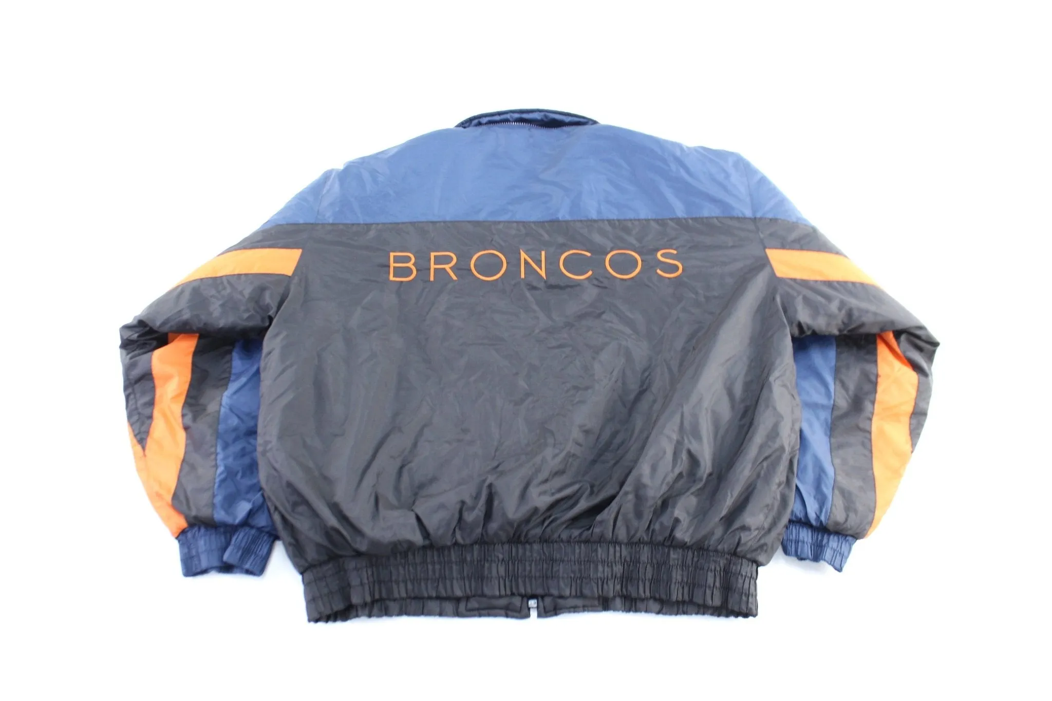 90's Denver Broncos Embroidered Pro Player Zip Up Jacket