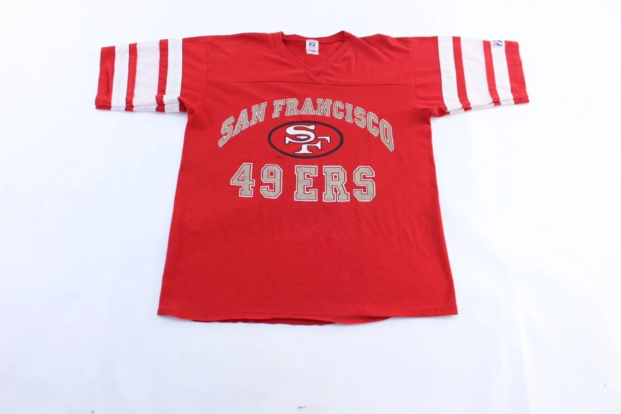 90's San Francisco 49ers Striped T-Shirt