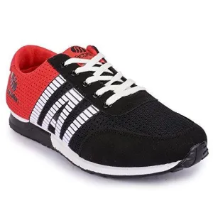 Action Shoes Men's Black-Red Running Shoes - 9 UK/India (43 EU)(KMP-1651-BLACK-RED)