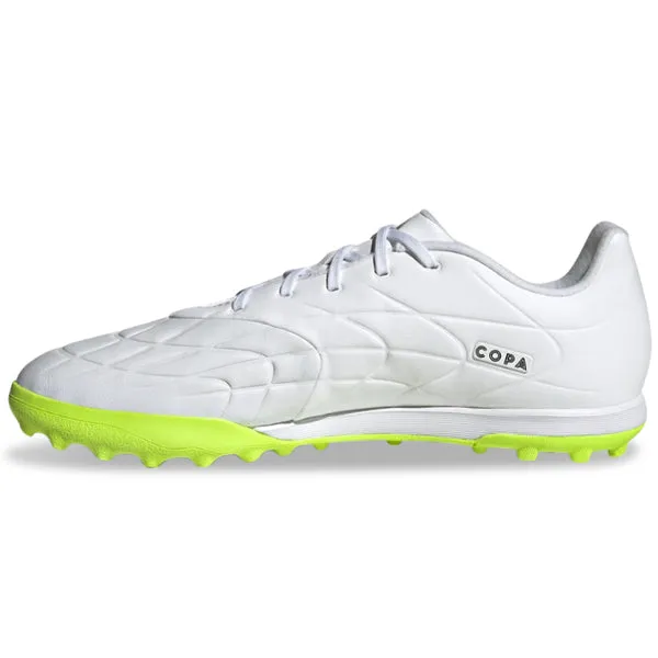 adidas Copa Pure.3 Turf Soccer Shoes (White/Lucid Lemon)