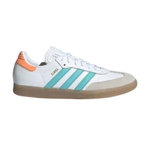 Adidas Men's Samba Inter Miami CF Indoor Soccer Shoes - White / Easy Mint / Gum