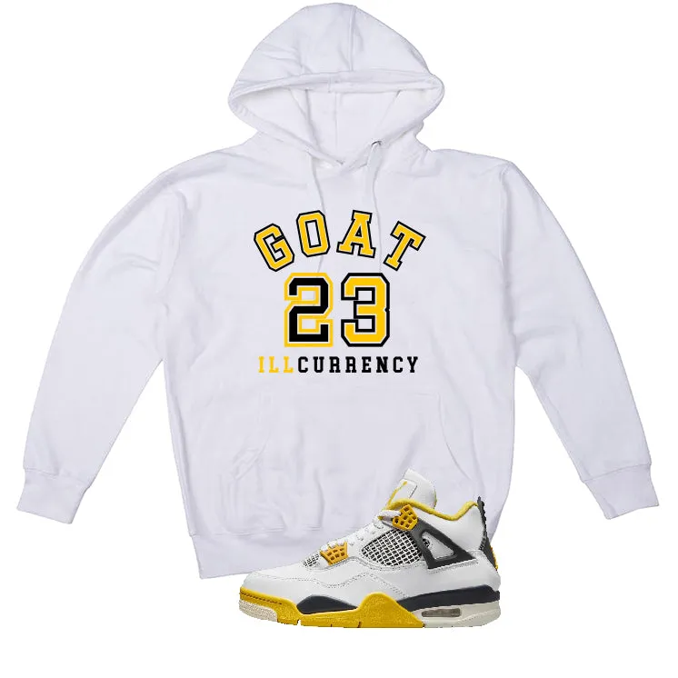 Air Jordan 4 WNNS “Vivid Sulfur” | illcurrency White T-Shirt (GOAT 23)