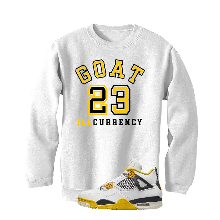 Air Jordan 4 WNNS “Vivid Sulfur” | illcurrency White T-Shirt (GOAT 23)