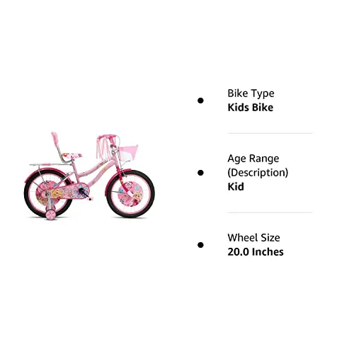 Allwyn Maggie 20T Kids Bicycle , 15 Inch Steel Frame , Tubeless Wheels , Pink (Age Group : 6 To 10 Years Girls), Rigid