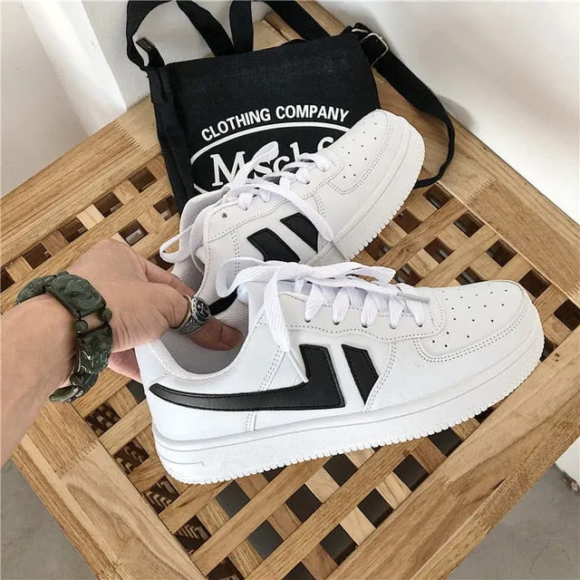 Amozae Flat Platform Shoes Plus Size 43 44 Skate Shoes Macarone Candy Woman Ins leisure New Chic Women Tide Low Top Sneakers Streetwear