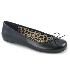 Anna Ballet Plus Size Flats Black PU