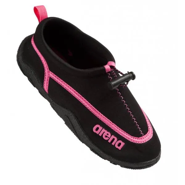 Arena Kids Polybag Aquashoes Black Fuschia