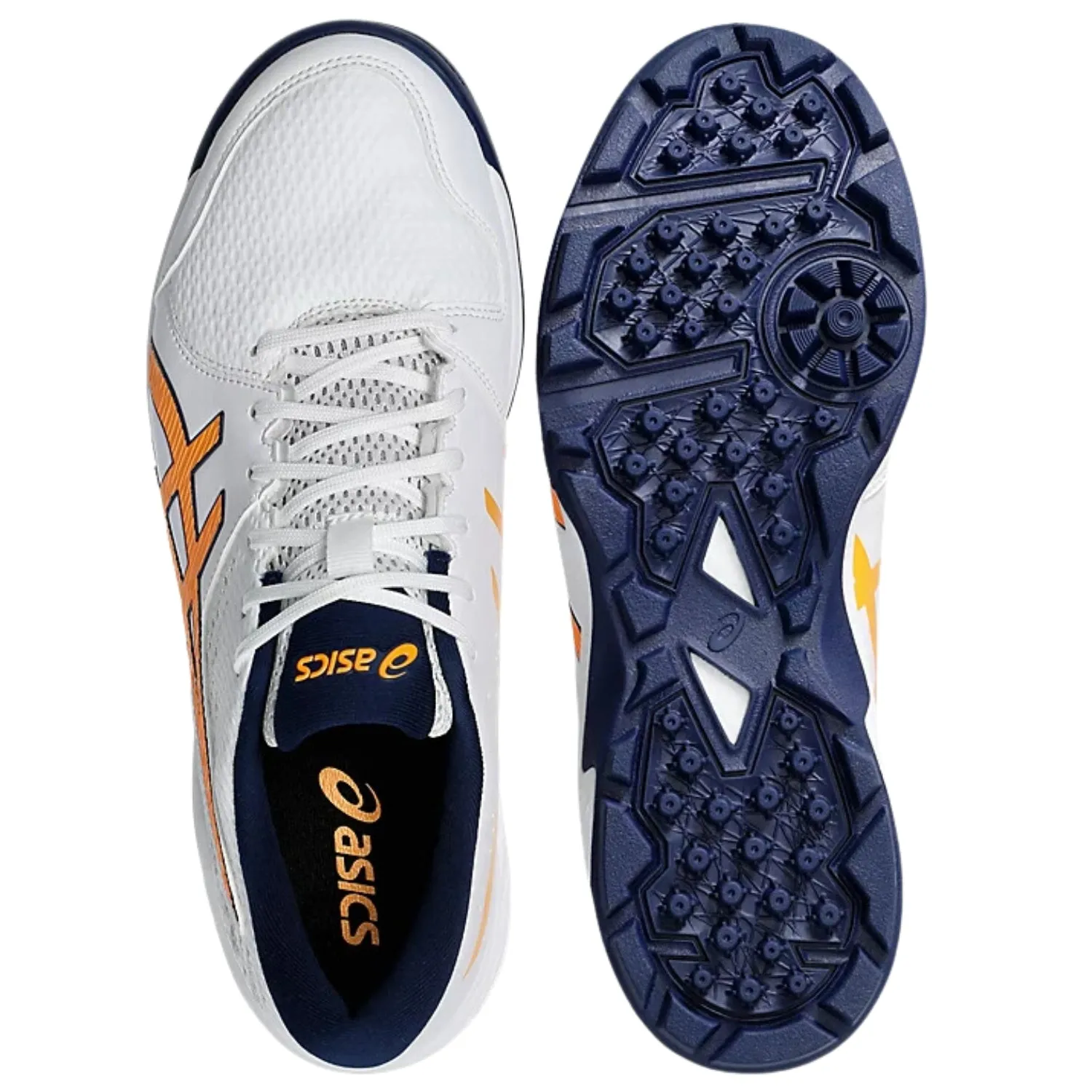 Asics Cricket Shoes Gel-Peake-2 - White Orange