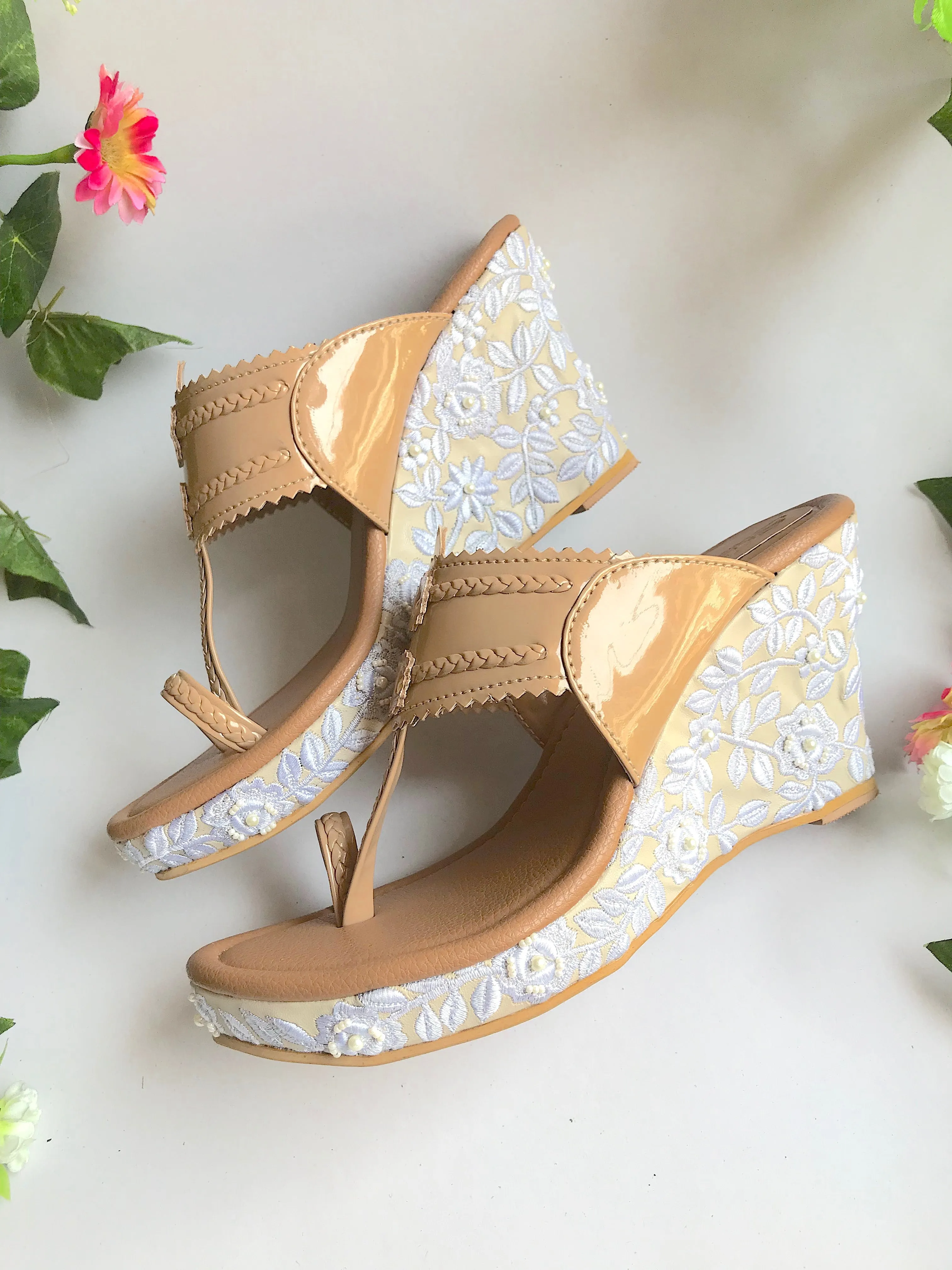 Baroque Patent Wedges