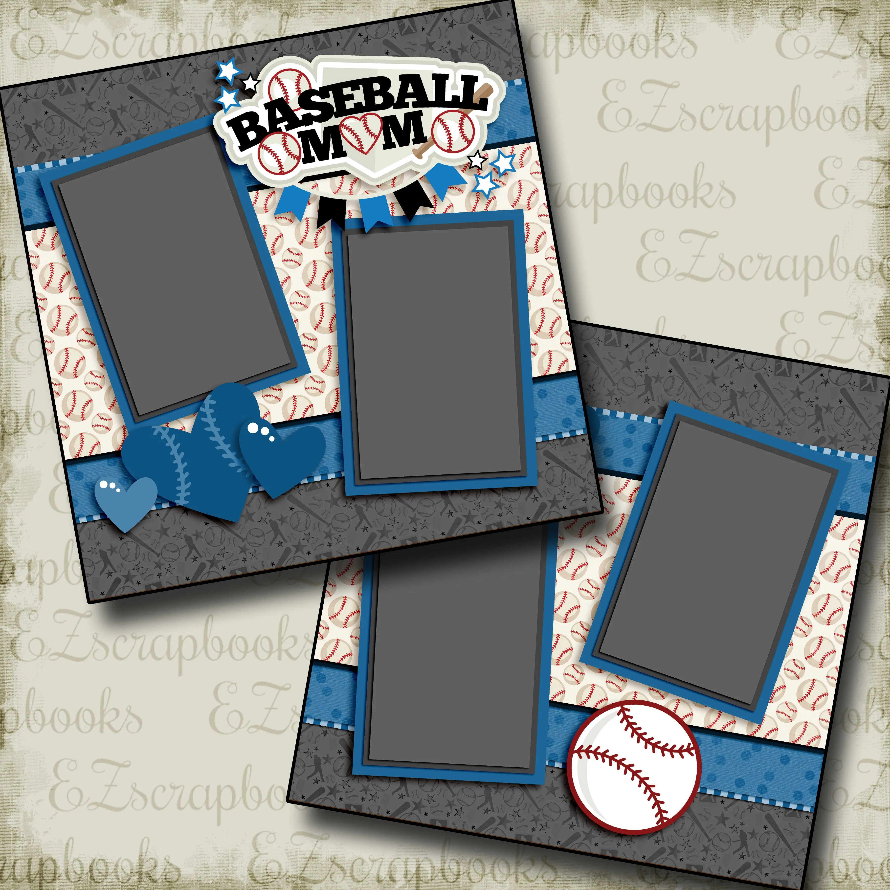 Baseball Mom Blue - 3238