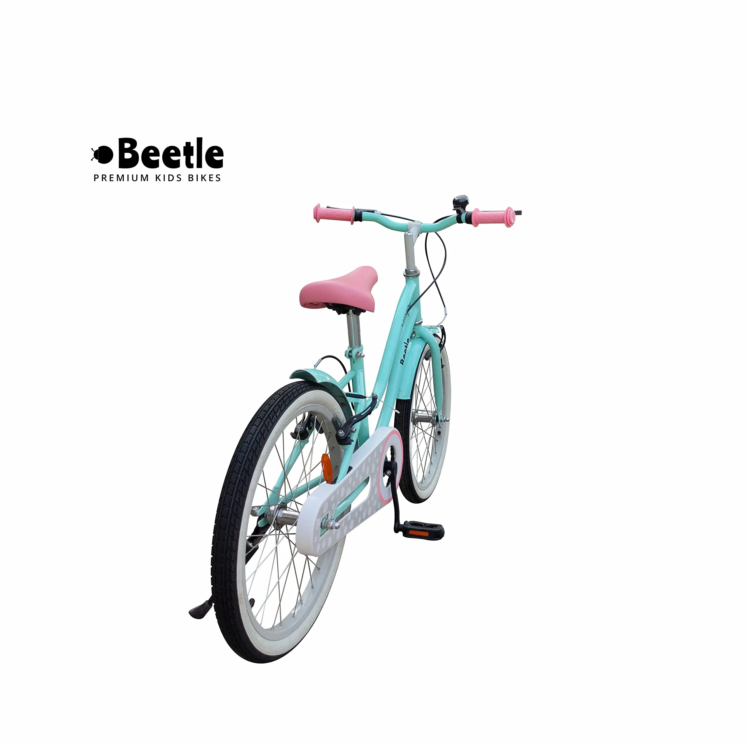 Beetle Bubblegum 20T Kids’ Bike, 12 Inch Frame, Turquoise Blue, Single Speed Steel Frame Bike, Ideal for 6-10 Years Unisex, Height 3.5-4.5 feet