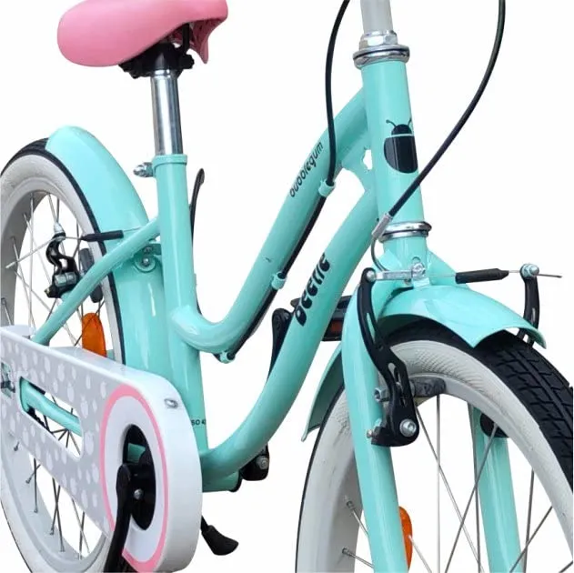 Beetle Bubblegum 20T Kids’ Bike, 12 Inch Frame, Turquoise Blue, Single Speed Steel Frame Bike, Ideal for 6-10 Years Unisex, Height 3.5-4.5 feet