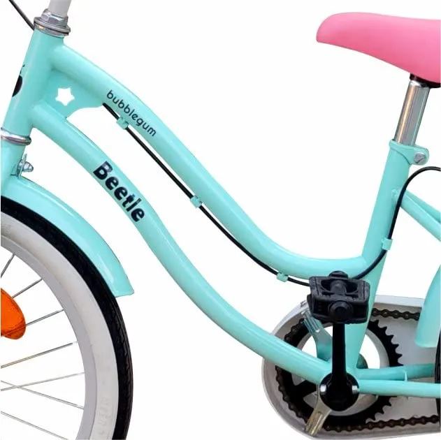 Beetle Bubblegum 20T Kids’ Bike, 12 Inch Frame, Turquoise Blue, Single Speed Steel Frame Bike, Ideal for 6-10 Years Unisex, Height 3.5-4.5 feet