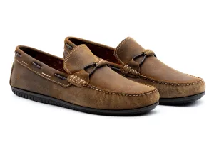 Bermuda Nubuck Braided Bit Loafers - Vintage Cedar