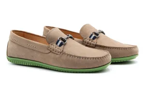 Bermuda Nubuck Horse Bit Loafers - Sand