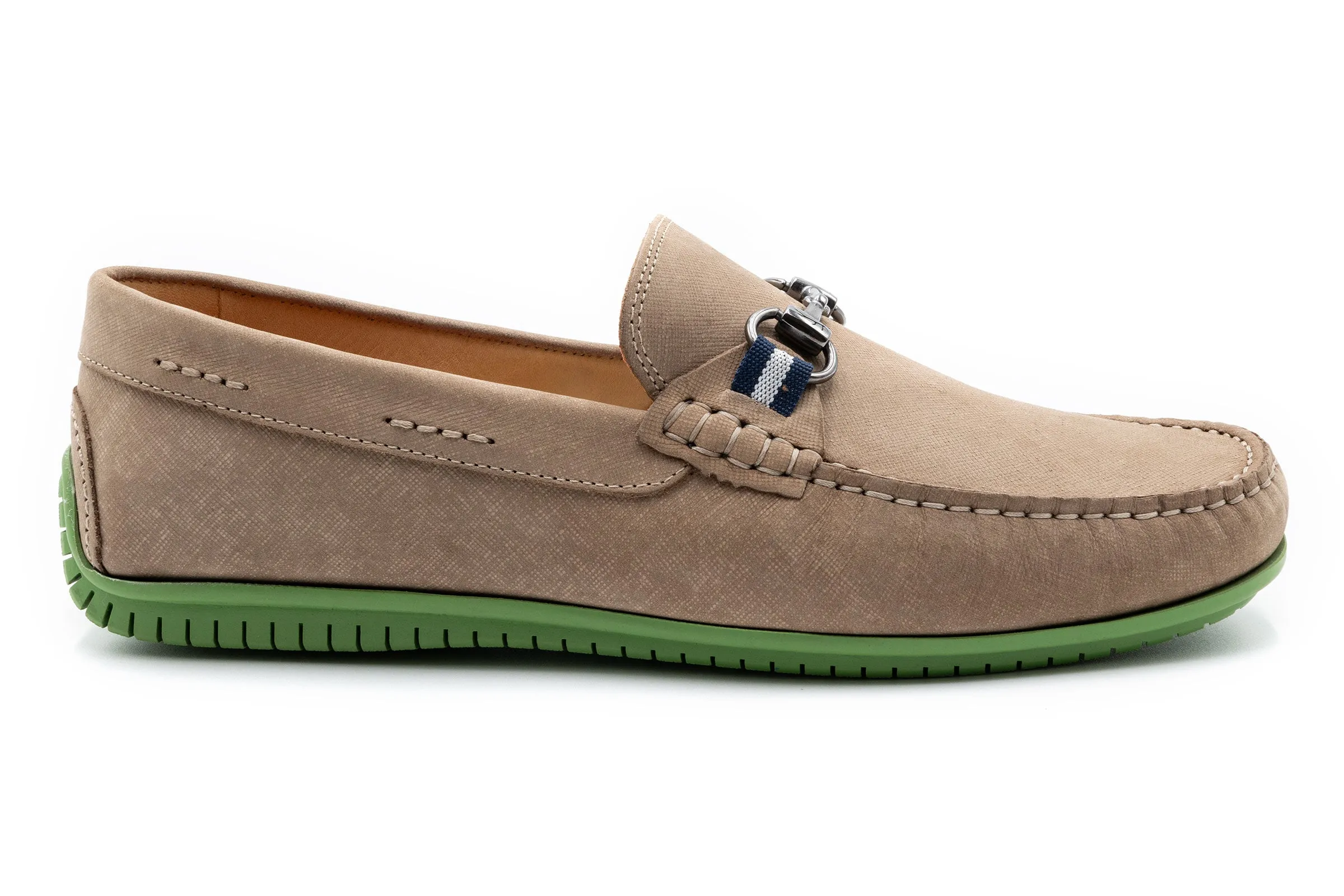 Bermuda Nubuck Horse Bit Loafers - Sand