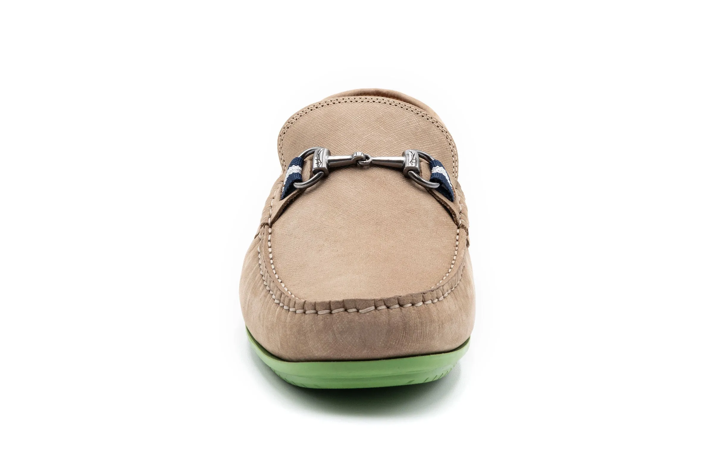 Bermuda Nubuck Horse Bit Loafers - Sand