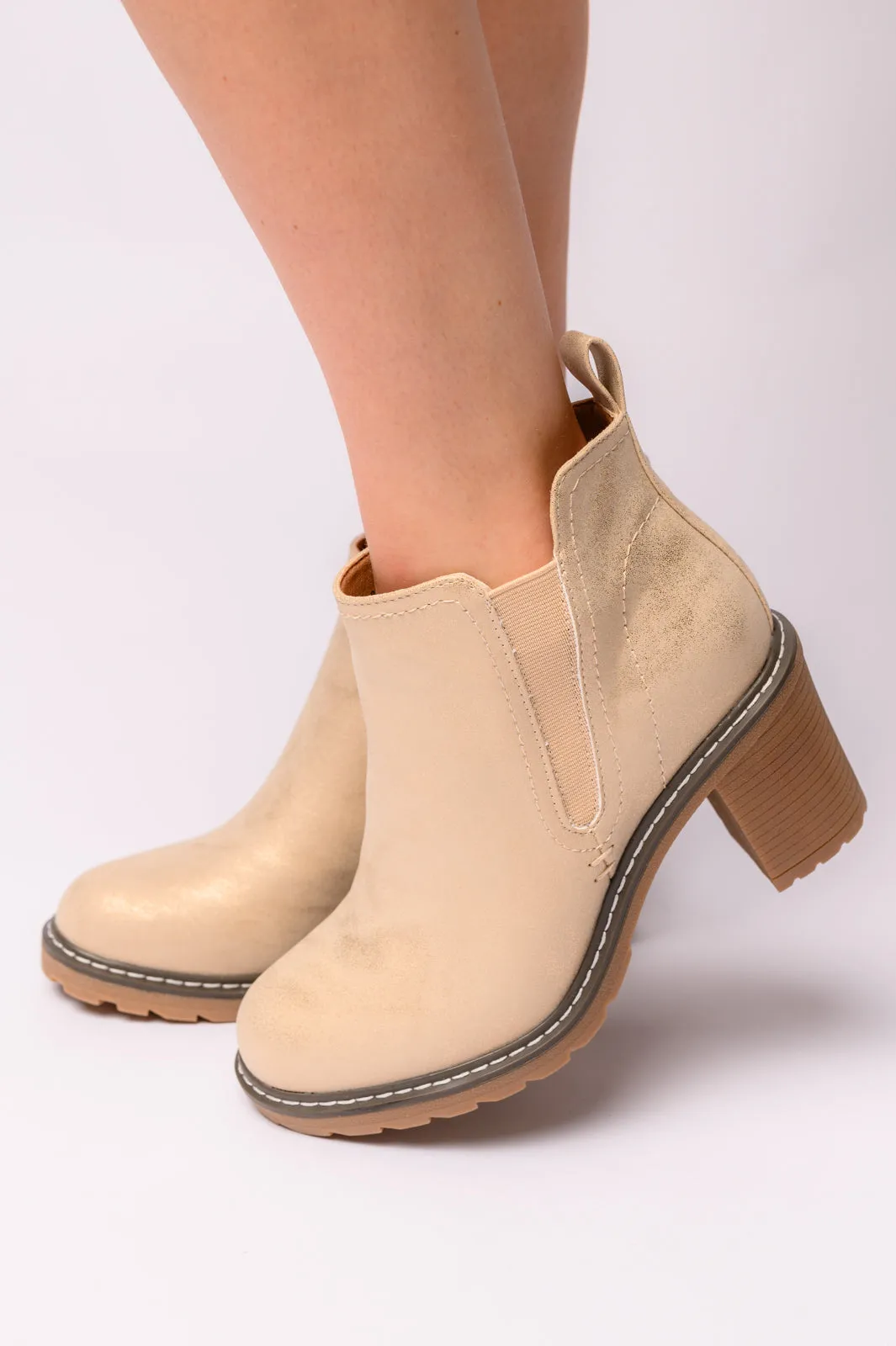 Bite Me Bootie in Gold - CORKYS