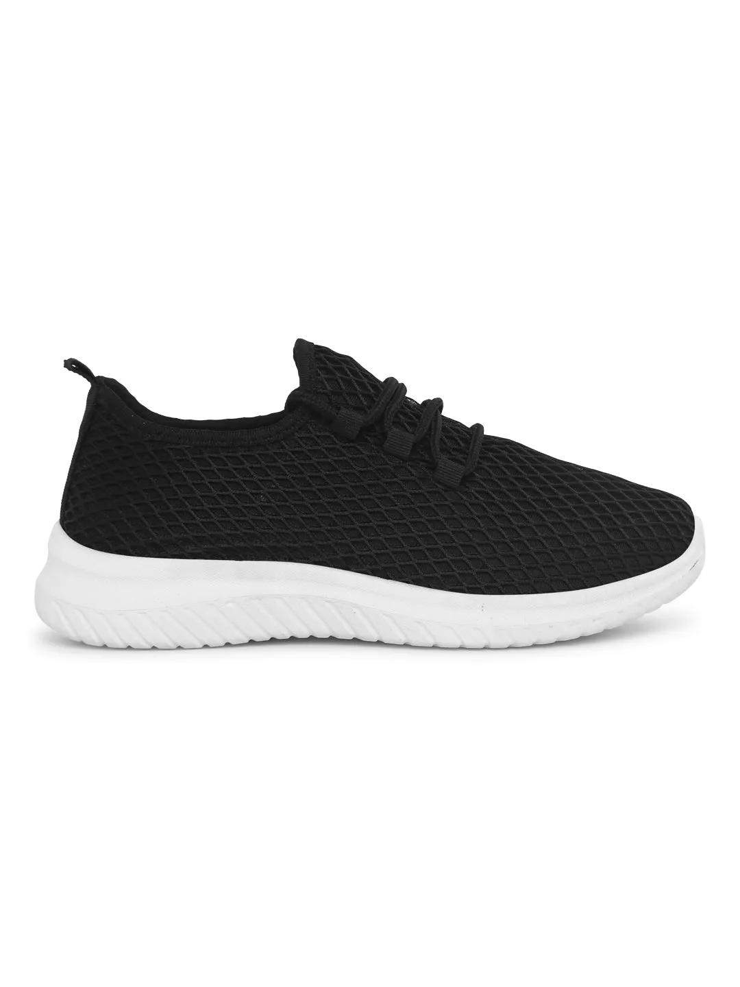 Black Mesh Slip-On Sneakers