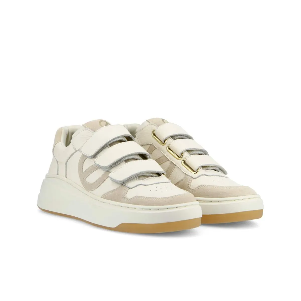 Bridget Straps Suede Dove Sneakers