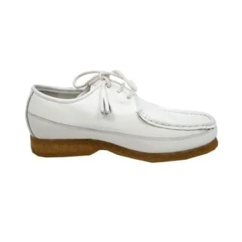 British Walkers Crown Men's White Leather