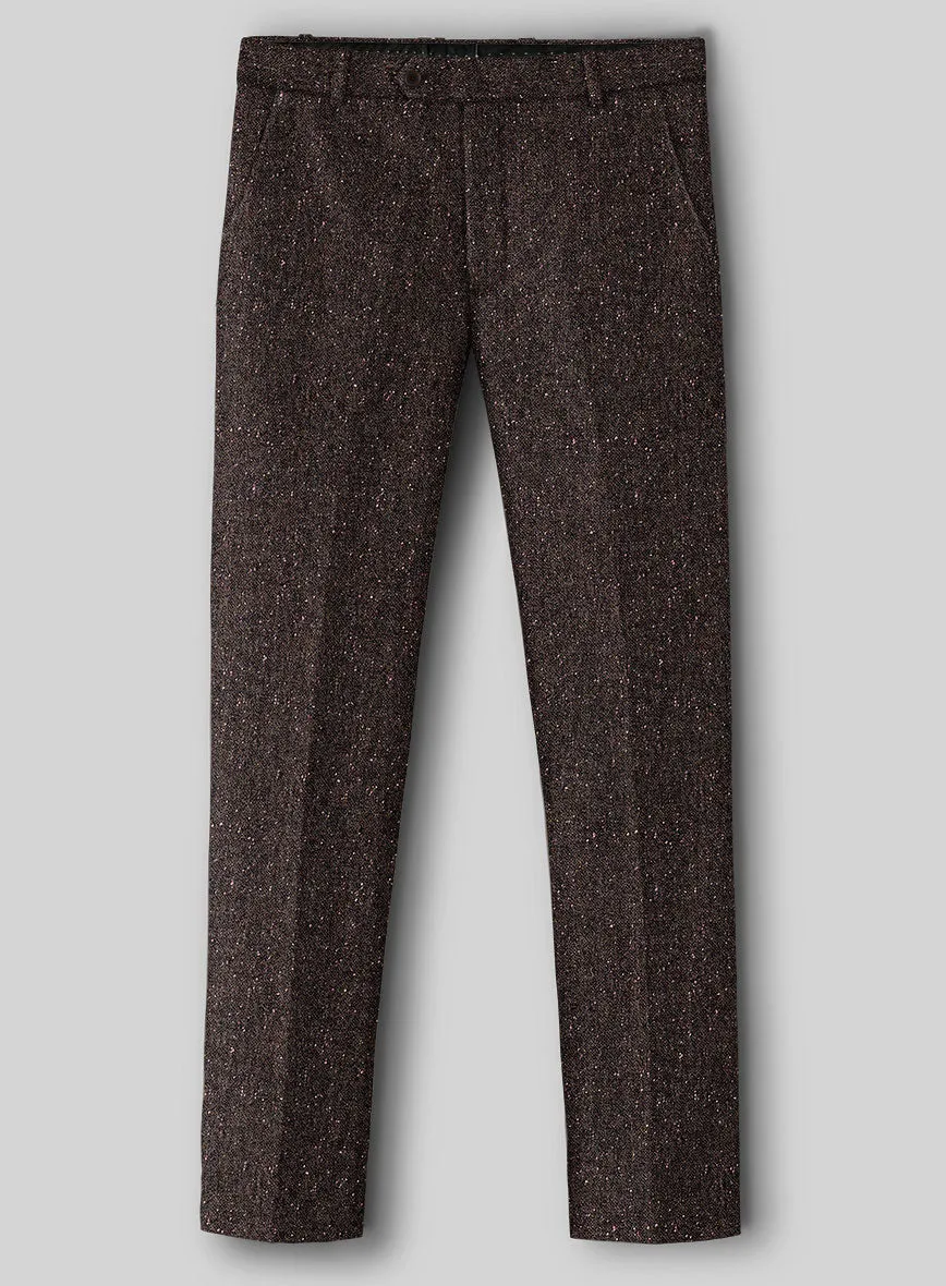 Brown Flecks Donegal Tweed Pants