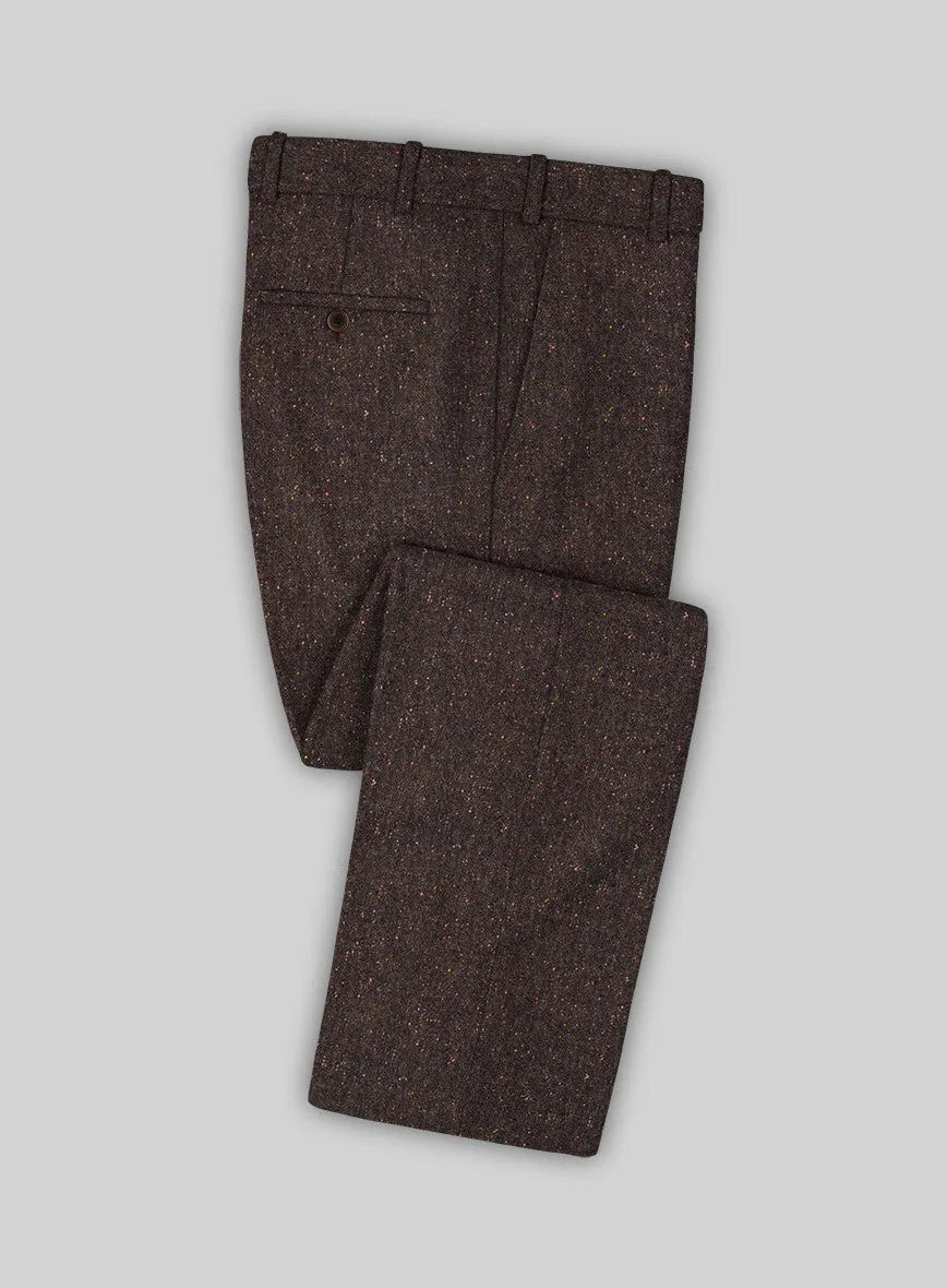 Brown Flecks Donegal Tweed Pants