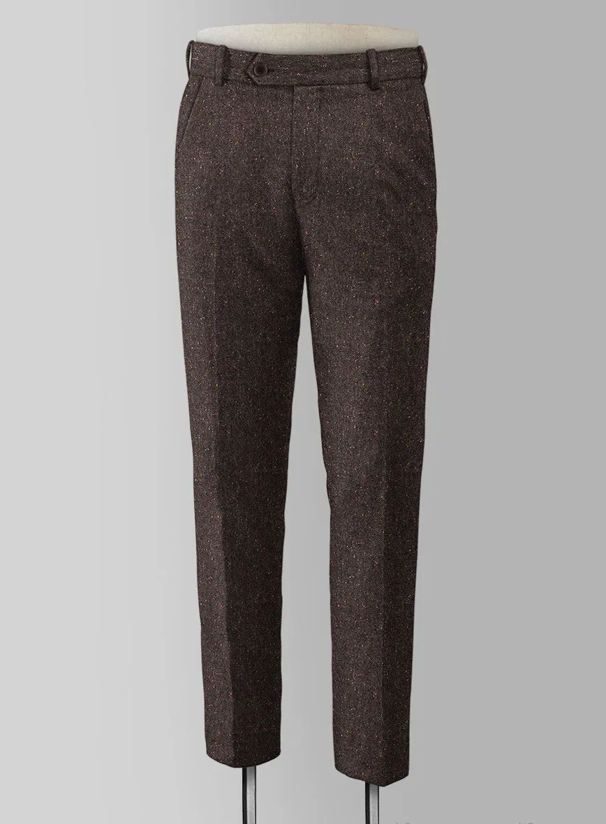 Brown Flecks Donegal Tweed Pants