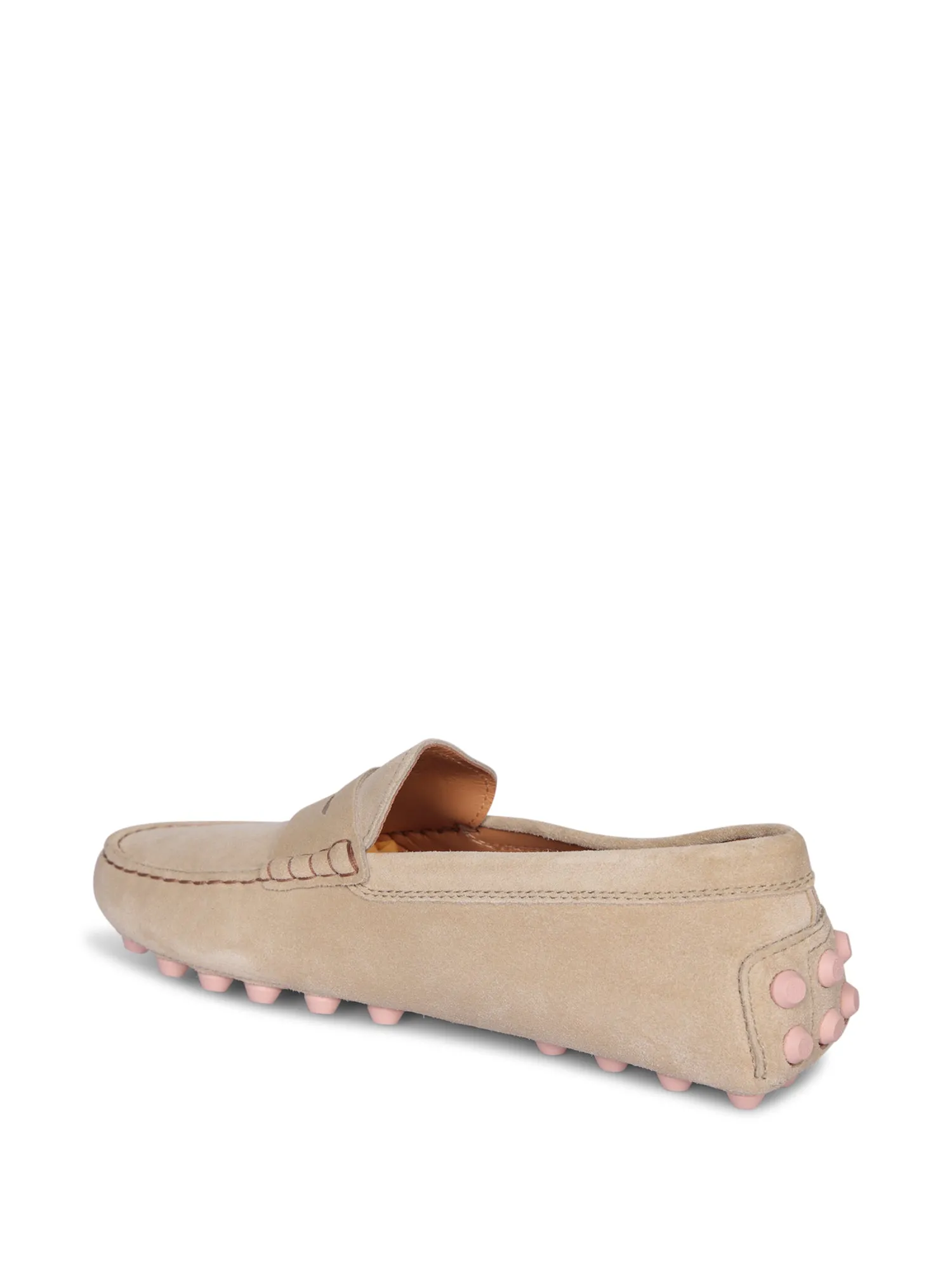 Bubble Gummy beige suede leather