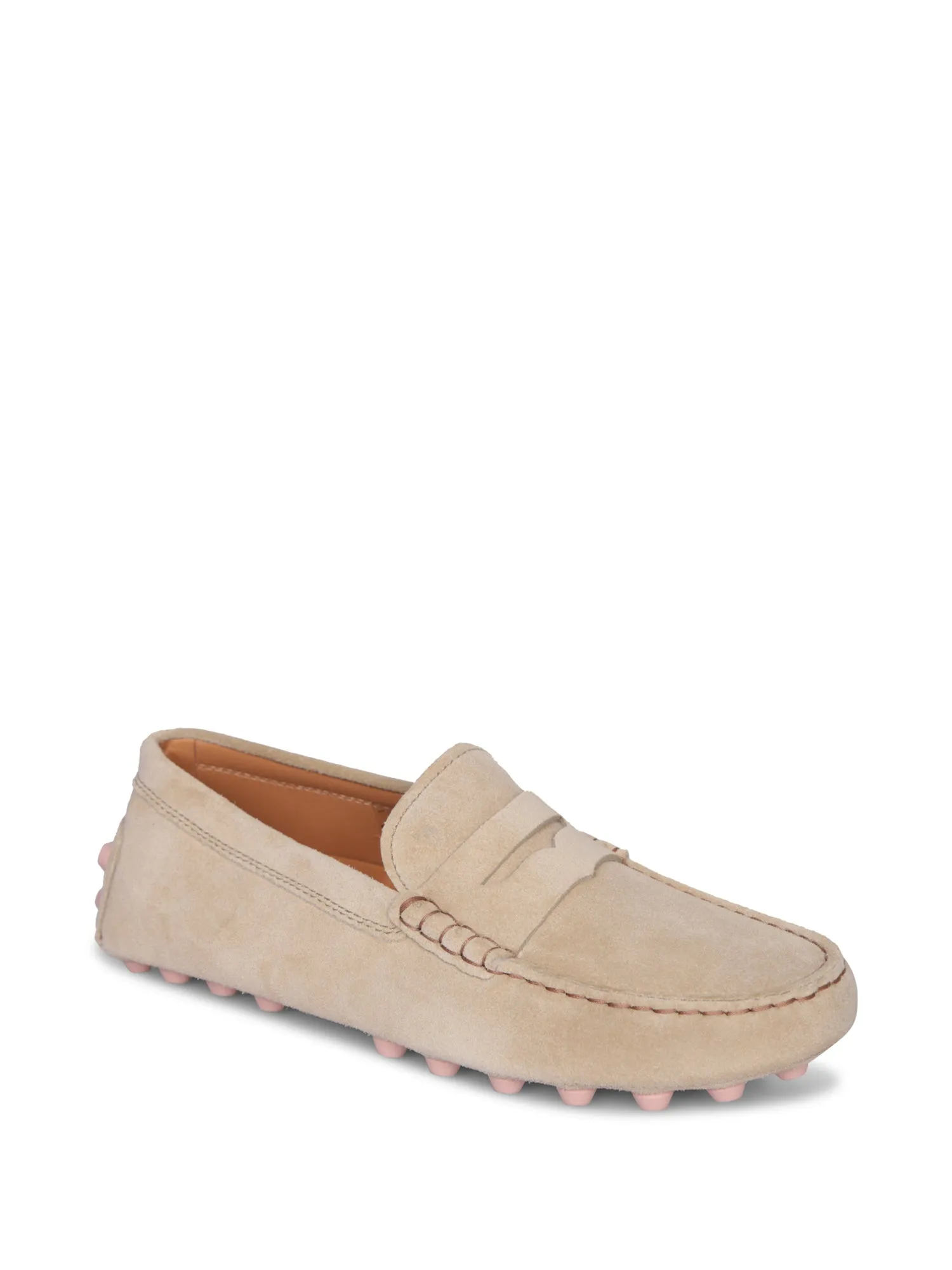 Bubble Gummy beige suede leather