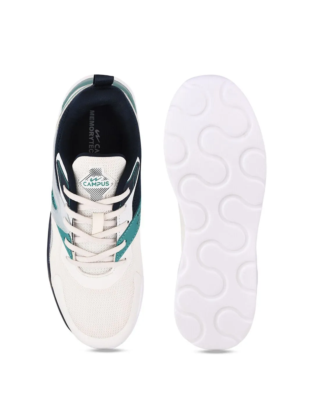 Campus Women White Mesh Running Shoes