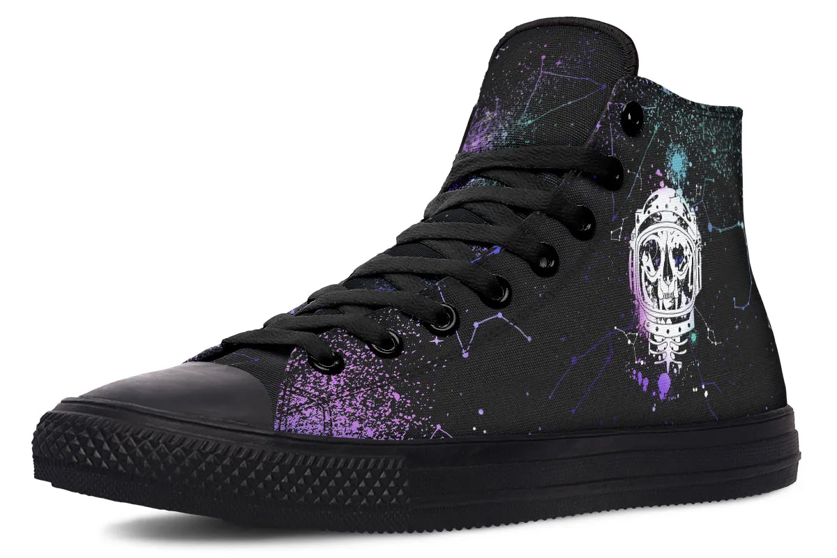 Cat-Astro-Phe High Tops - Classic Premium Canvas Shoes with Comfortable and Durable Soles