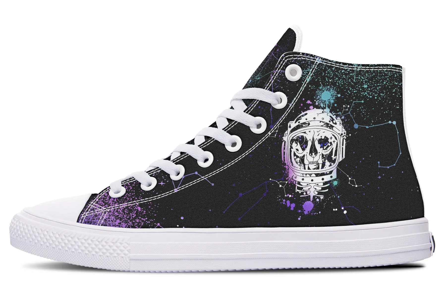 Cat-Astro-Phe High Tops - Classic Premium Canvas Shoes with Comfortable and Durable Soles