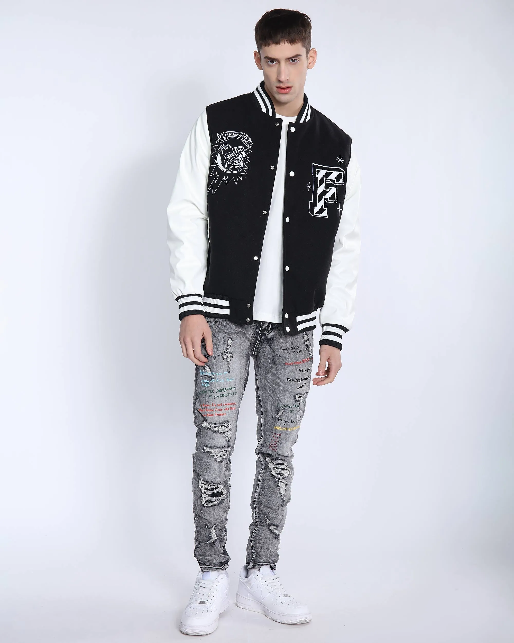 Colorblock Track Baseball Jacket-Mexico Local Delivery