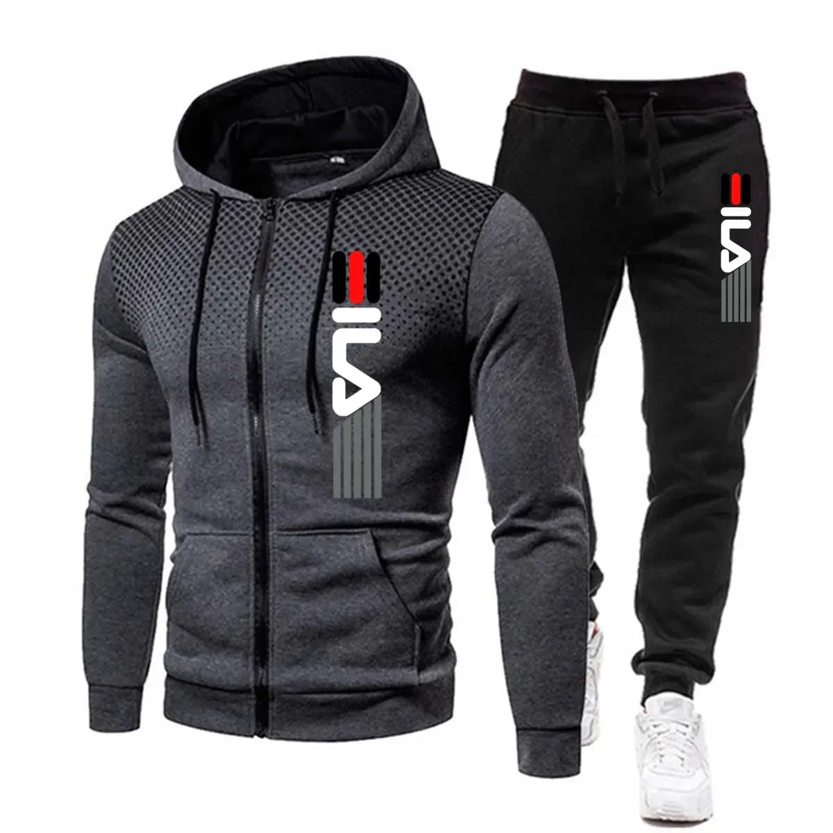 Conjunto Hombre Men Hooded Fashion Sportswear, Gym Sportswear Set, Running, Winter Set, Novelty Clothes For Men