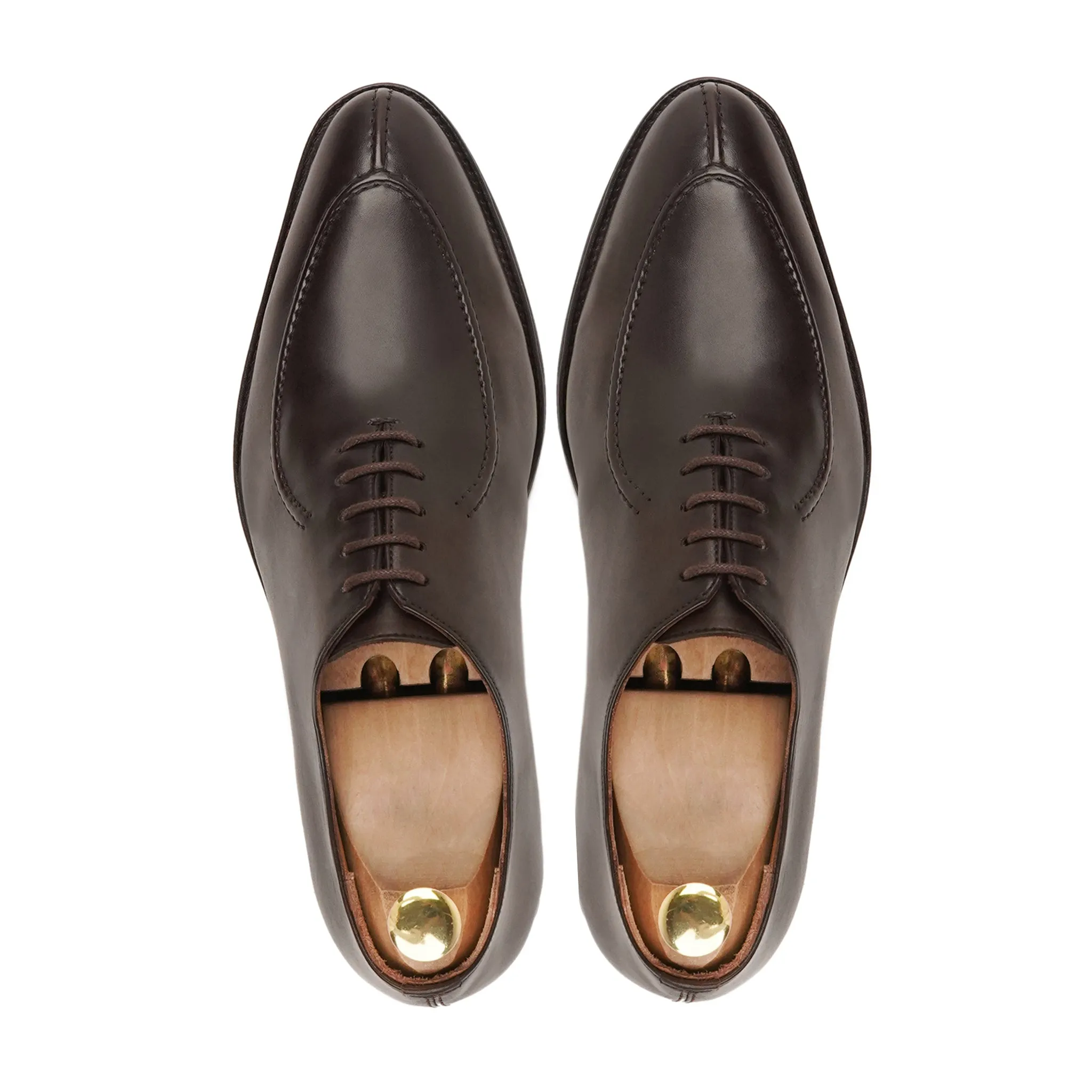 Corded - Men's Dark Brown Calf Leather Wholecut Shoe