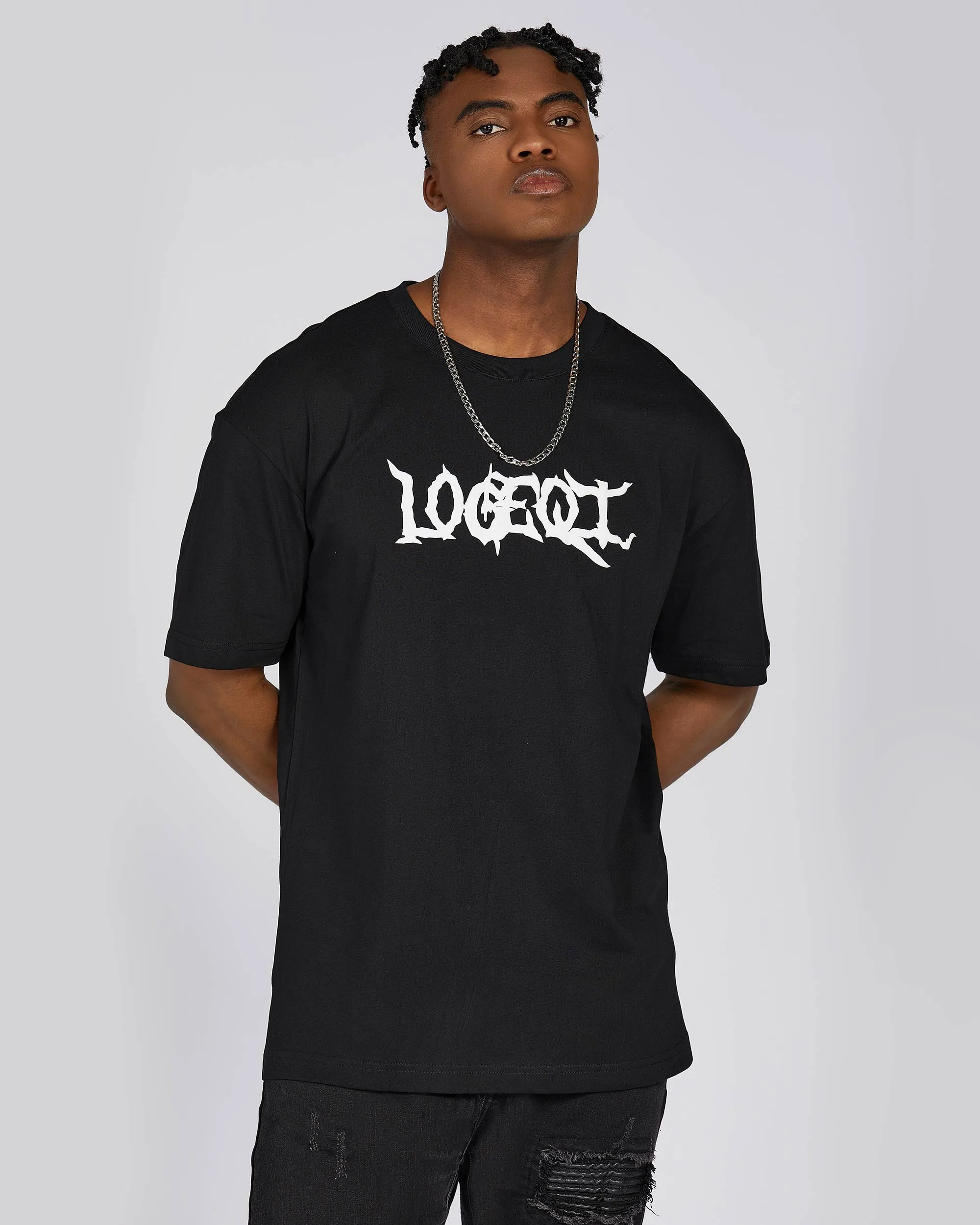 Distressed Logo Print Tee-Mexico Local Delivery