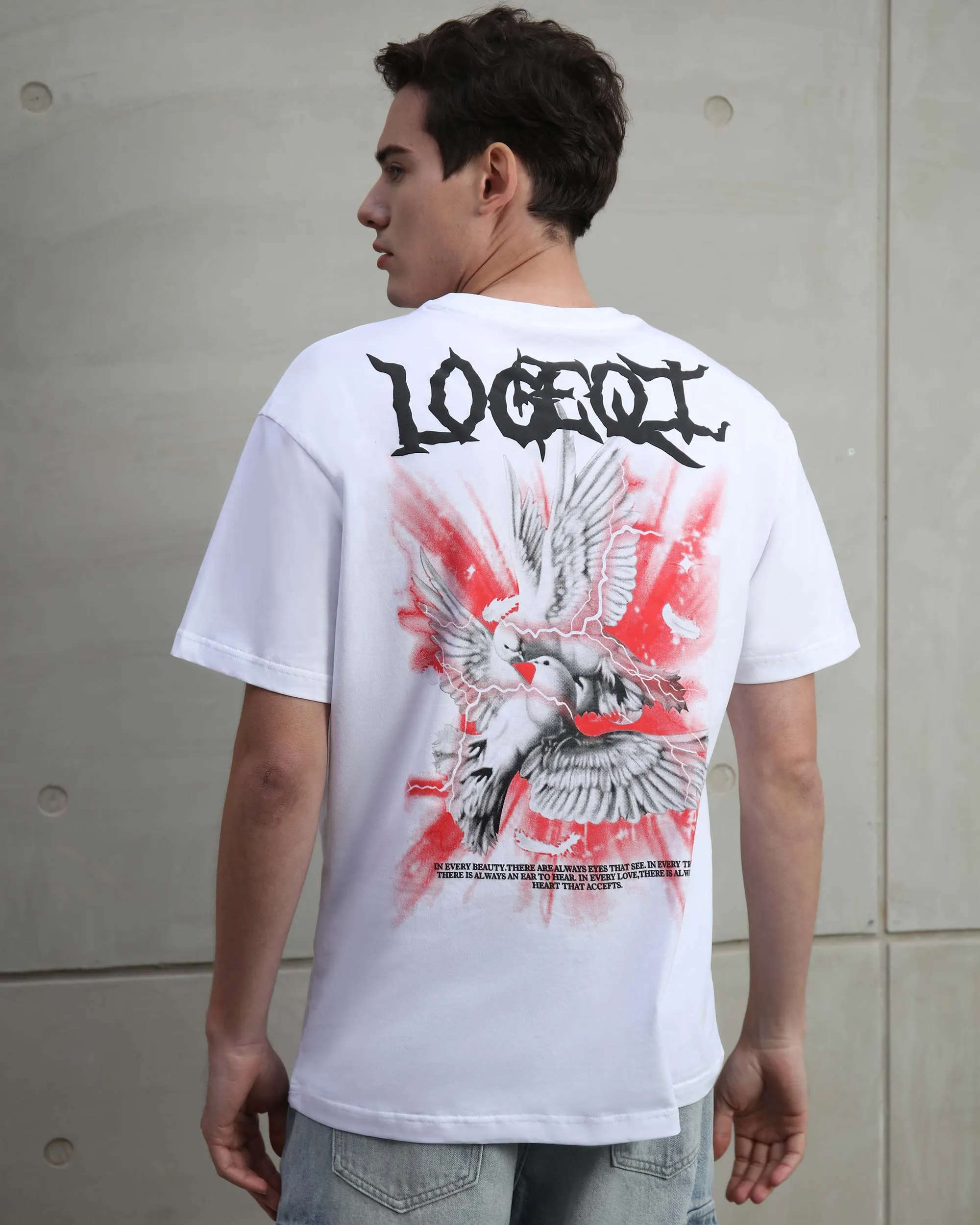 Distressed Logo Print Tee-Mexico Local Delivery