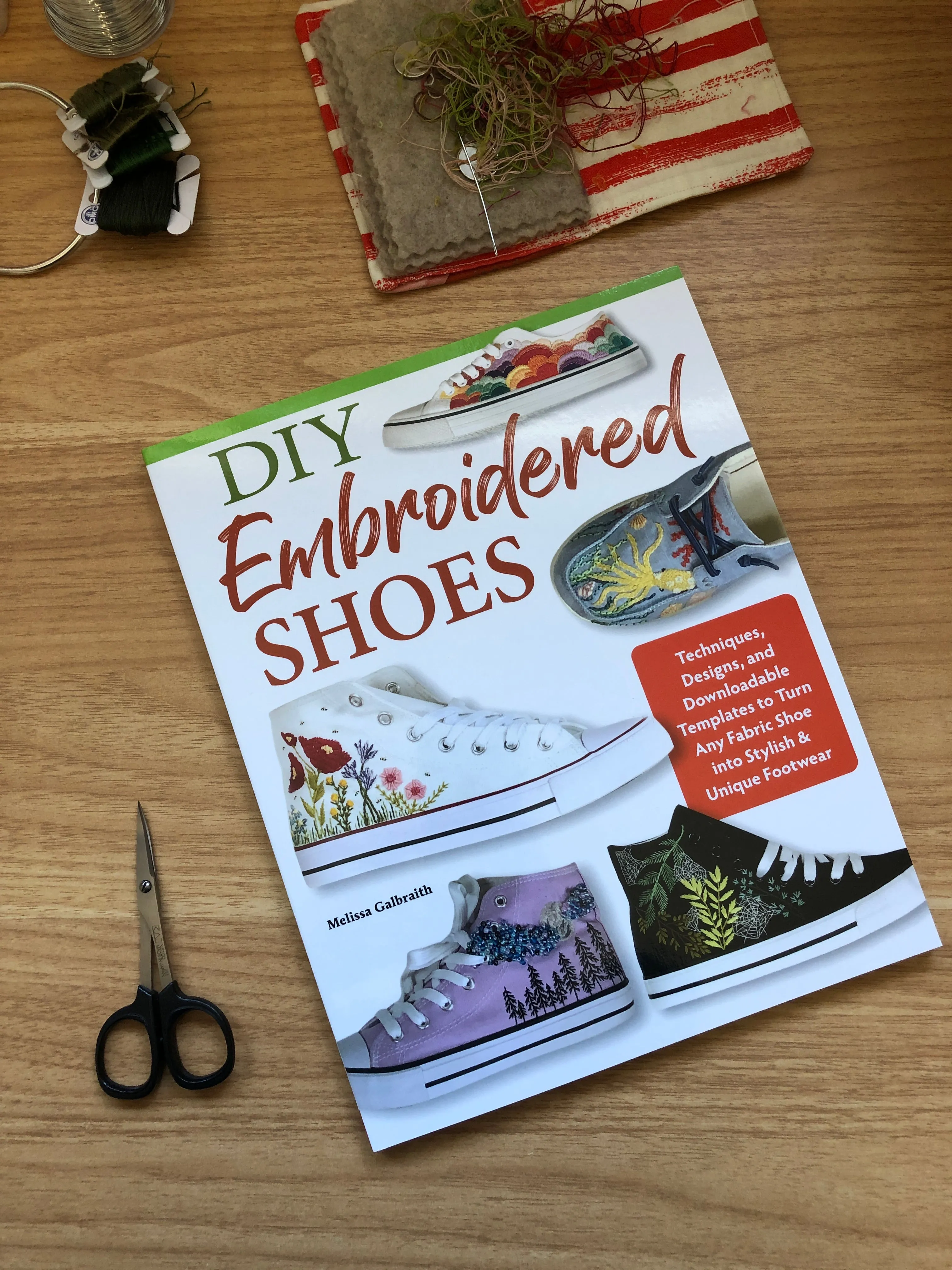 DIY Embroidered Shoes- Hand Embroidery DIY Book