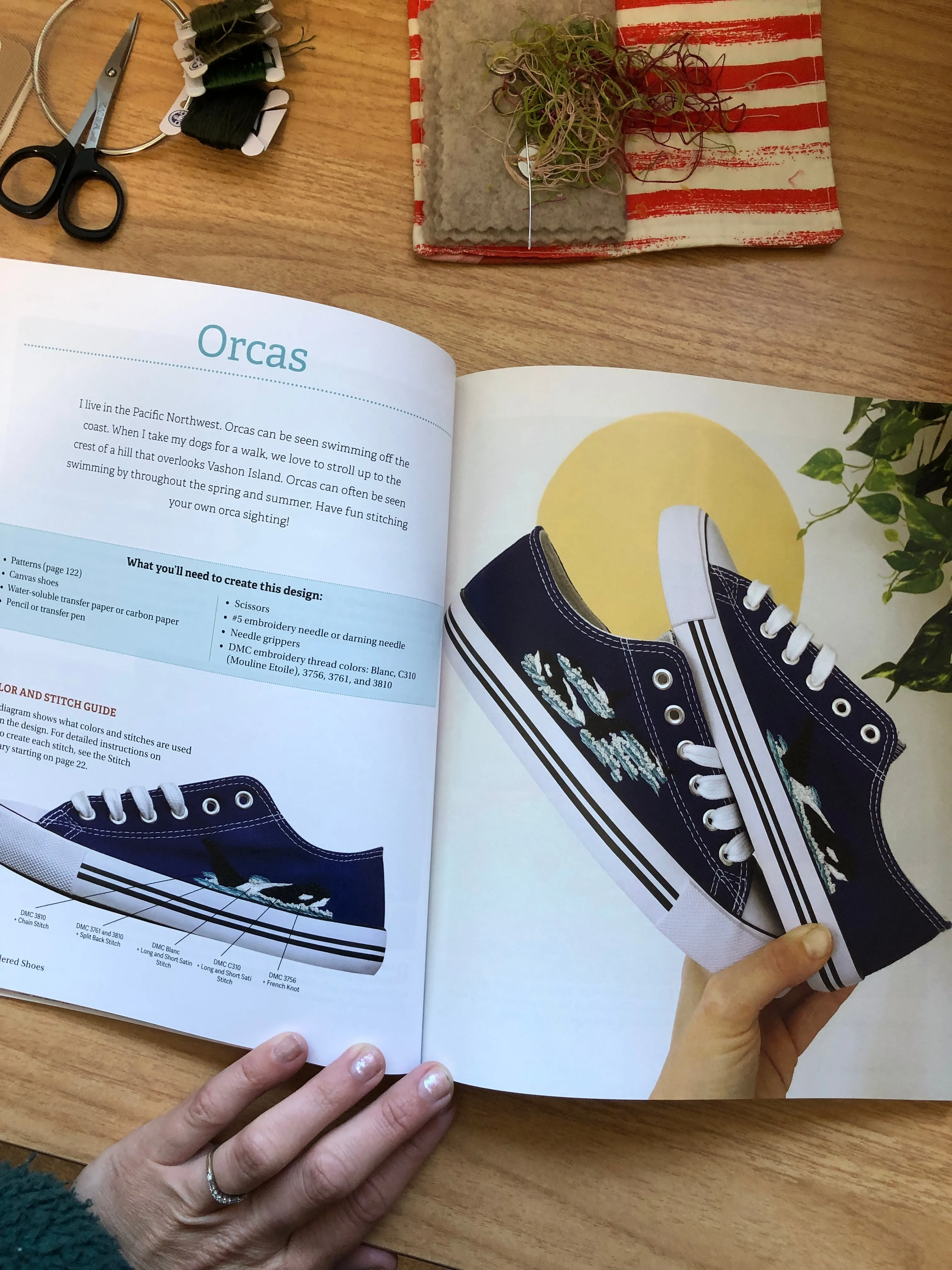 DIY Embroidered Shoes- Hand Embroidery DIY Book