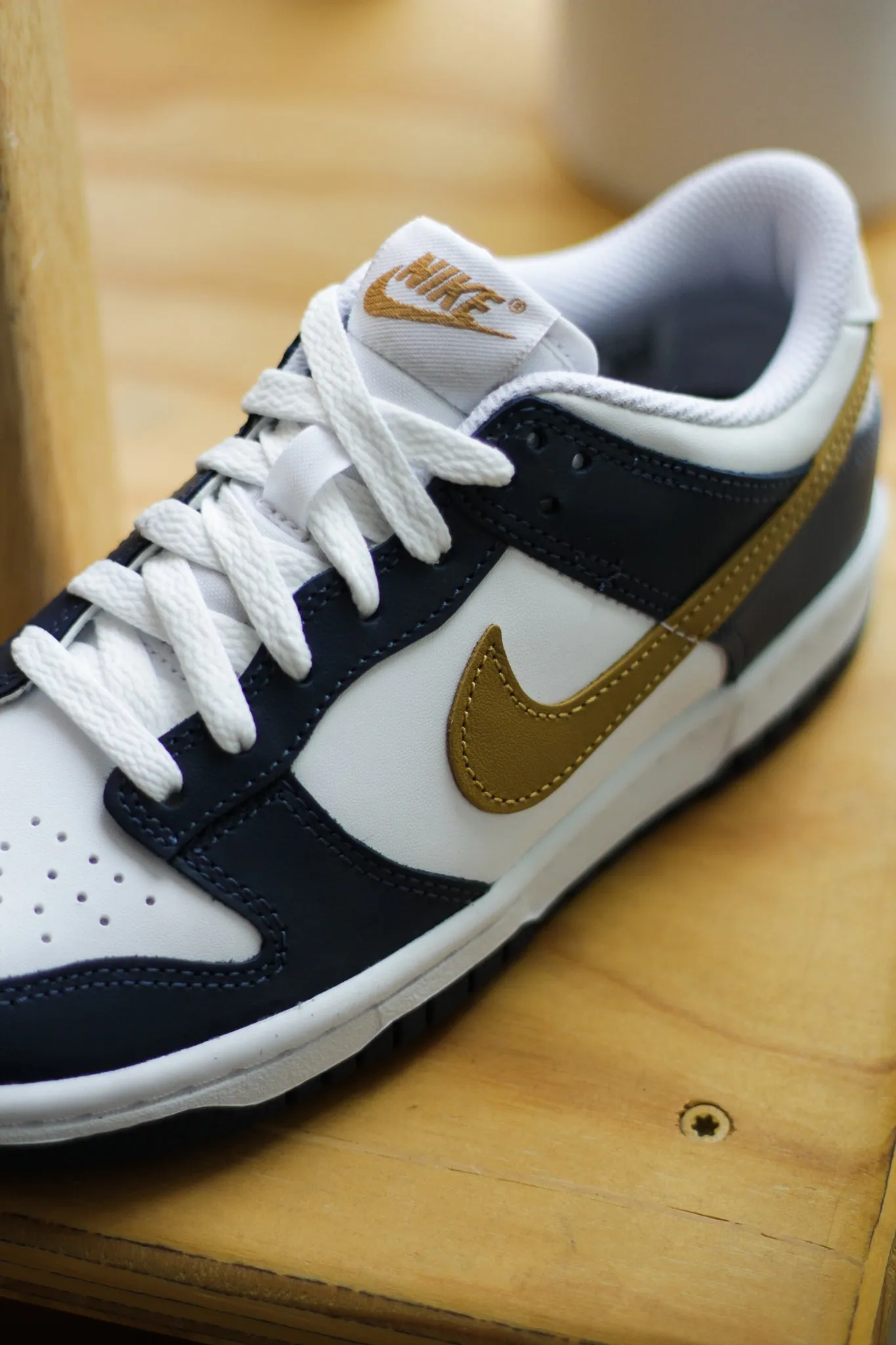 DUNK LOW (GS) "MIDNIGHT NAVY/WHEAT"